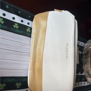 Elizabeth Arden White Gold Cosmetic Makeup Skincare Travel Bag